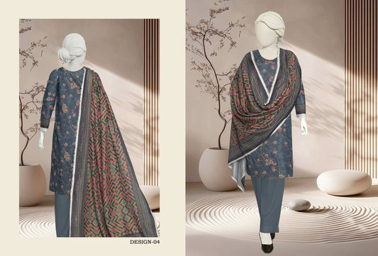 JHURMAT – Printed Khaddar & Zarri Collection (Unstitched) - Libaas Fabrics