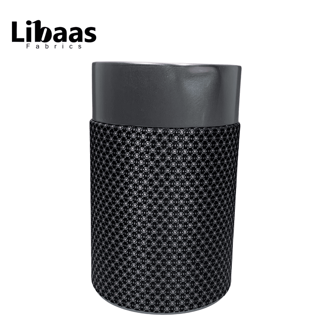 Luxury 3 - Piece Tie Set – Black with Micro Cross Pattern - Libaas Fabrics