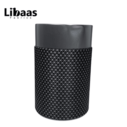 Luxury 3 - Piece Tie Set – Black with Micro Cross Pattern - Libaas Fabrics