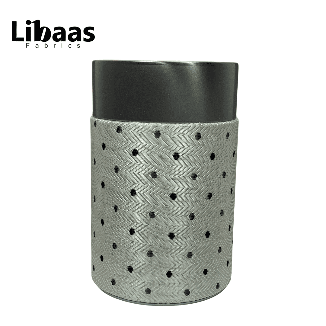 Luxury 3 - Piece Tie Set – Off - White with Polka Dots & Herringbone Weave - Libaas Fabrics