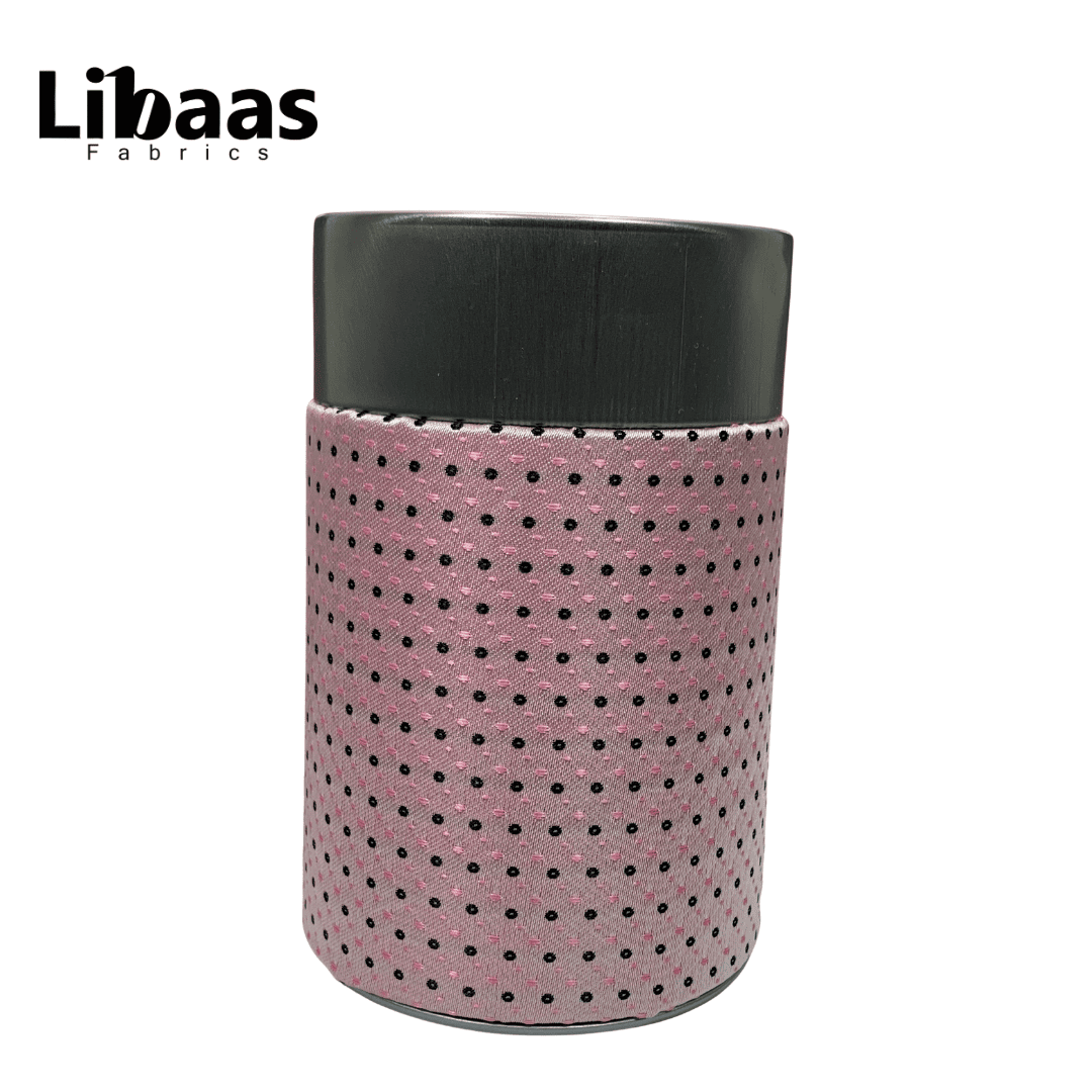Luxury 3 - Piece Tie Set – Pink with Black Polka Dots - Libaas Fabrics