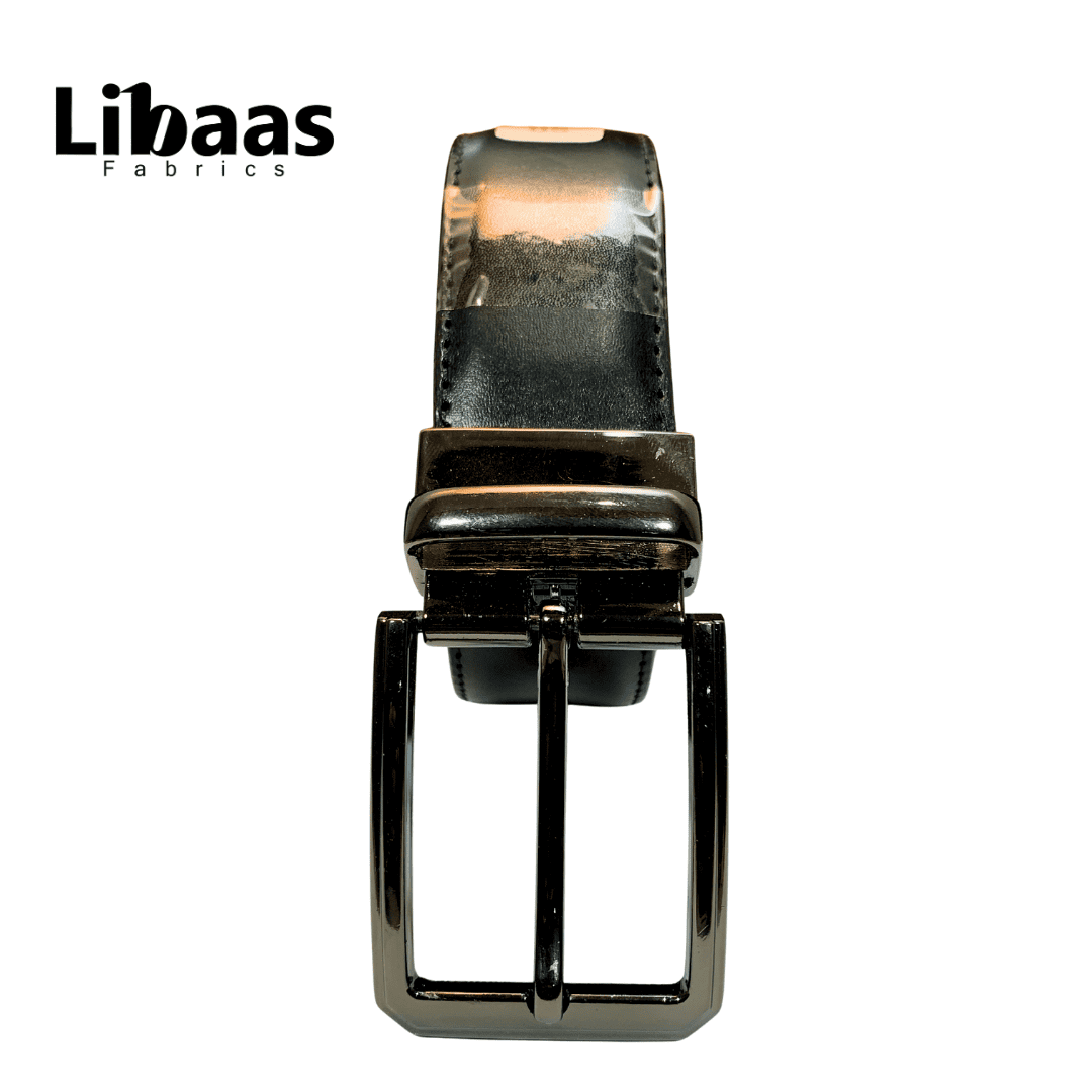 Men's Double sided Genuine Leather Belt - Black & Brown | Sizes 42 - 52 - Libaas Fabrics