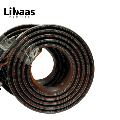 Men's Double sided Genuine Leather Belt - Black & Brown | Sizes 42 - 52 - Libaas Fabrics