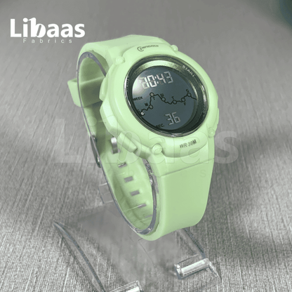 Mint Green Digital Watch with Graph Dial - Libaas Fabrics