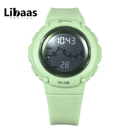 Mint Green Digital Watch with Graph Dial - Libaas Fabrics