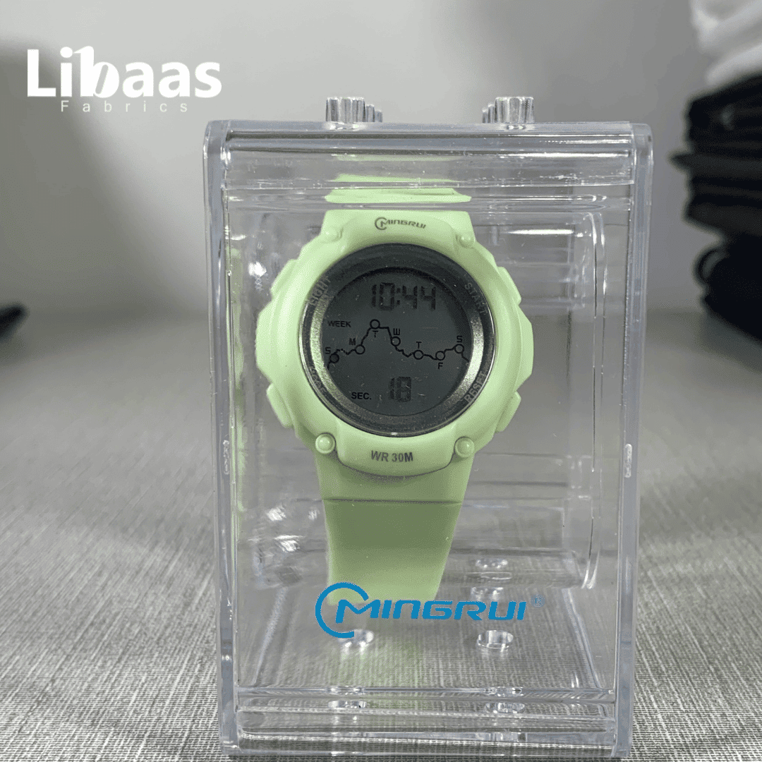 Mint Green Digital Watch with Graph Dial - Libaas Fabrics