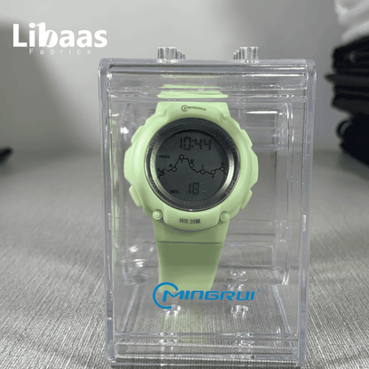 Mint Green Digital Watch with Graph Dial - Libaas Fabrics
