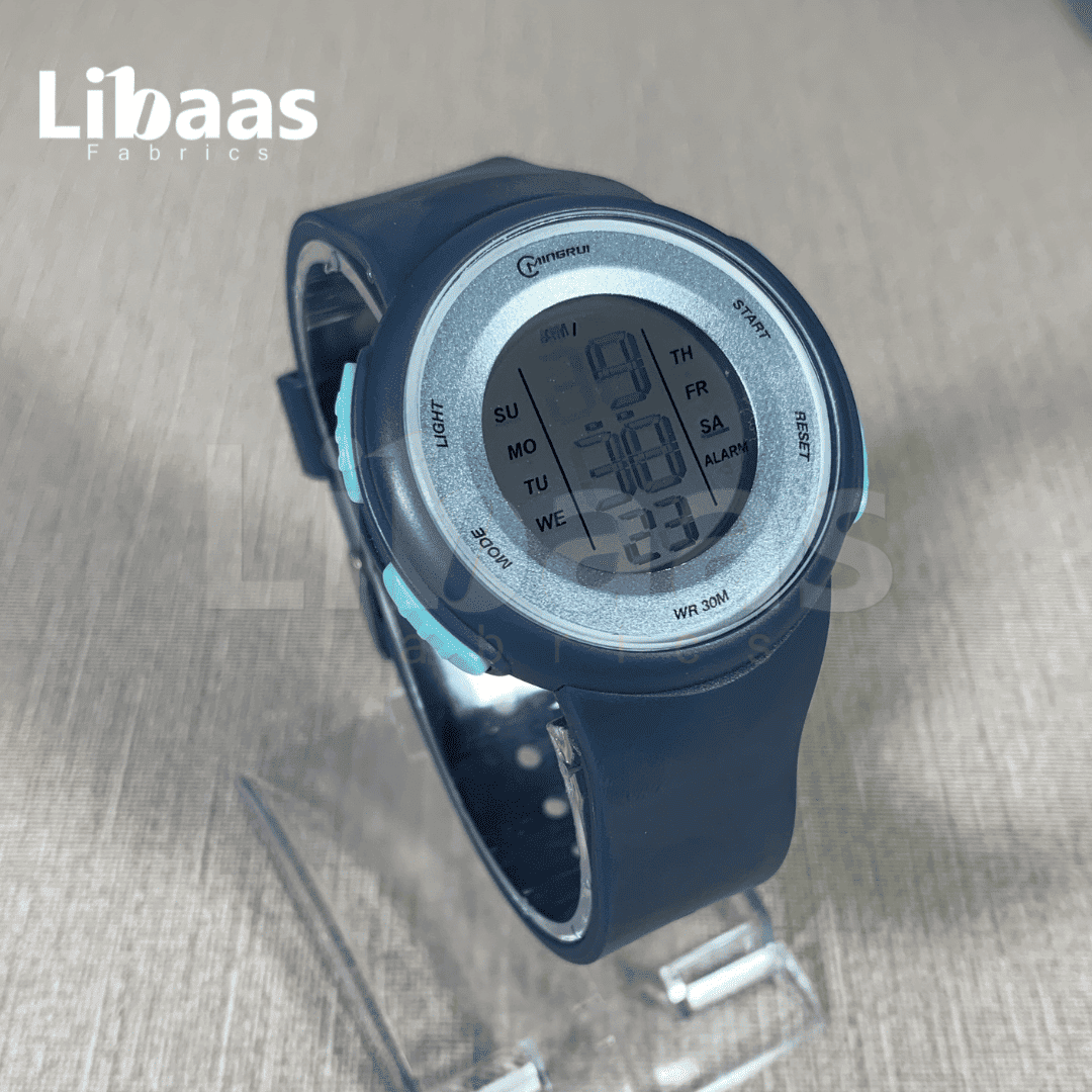 Navy Blue Digital Watch - Libaas Fabrics