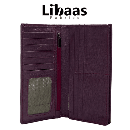 Premium Travel Wallet – Mehroon Edition - Libaas Fabrics
