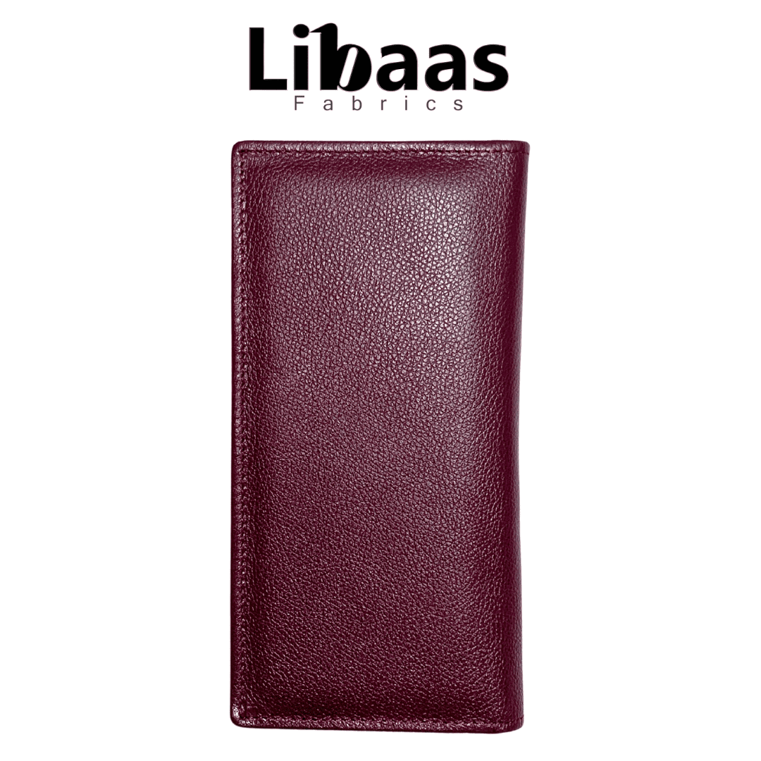 Premium Travel Wallet – Mehroon Edition - Libaas Fabrics