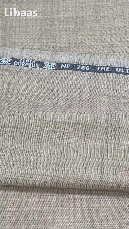Imported Suiting Sandy Beige Subtle Check – England Fashion (Dormeuil Premium)