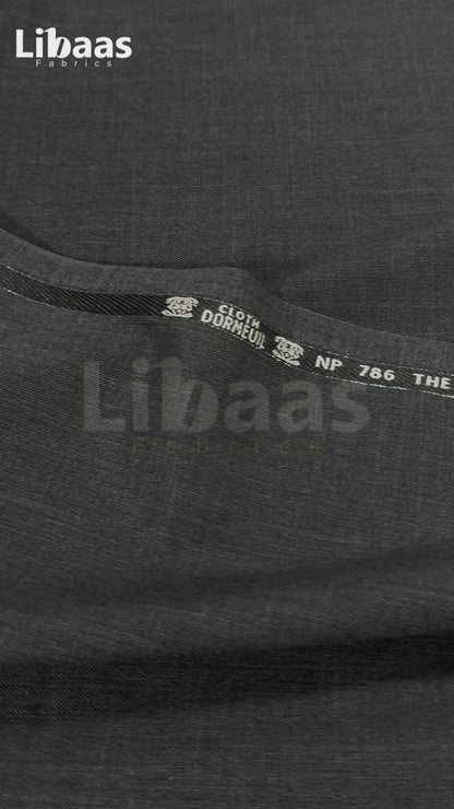 Imported Suiting Charcoal Grey High Twist Blend – England Fashion (Dormueil Premium)