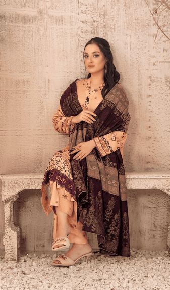 SAFAK Shawl – Digital Print Collection by Tawakkal (Unstitched) - Libaas Fabrics
