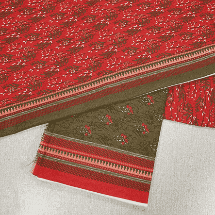 Safina Printed Khaddar 3 Piece (Unstitched) – Shirt, Dupatta & Trouser - Libaas Fabrics