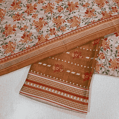 Safina Printed Khaddar 3 Piece (Unstitched) – Shirt, Dupatta & Trouser - Libaas Fabrics