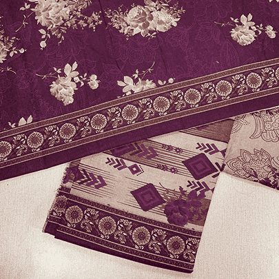 Safina Printed Khaddar 3 Piece (Unstitched) – Shirt, Dupatta & Trouser - Libaas Fabrics