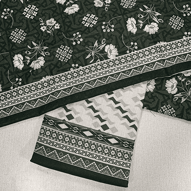 Safina Printed Khaddar 3 Piece (Unstitched) – Shirt, Dupatta & Trouser - Libaas Fabrics