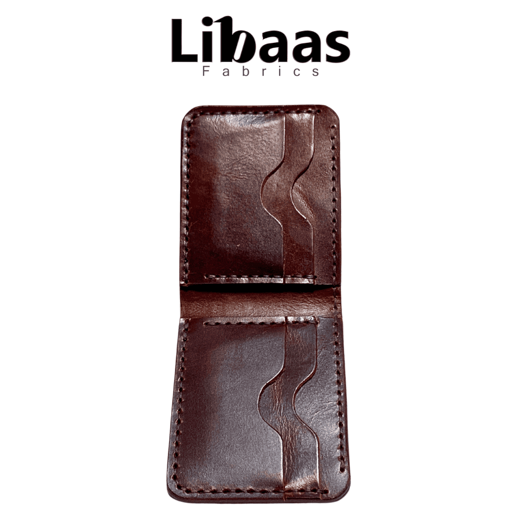 Signature Handmade Leather Wallet – Deep Chestnut Finish - Libaas Fabrics