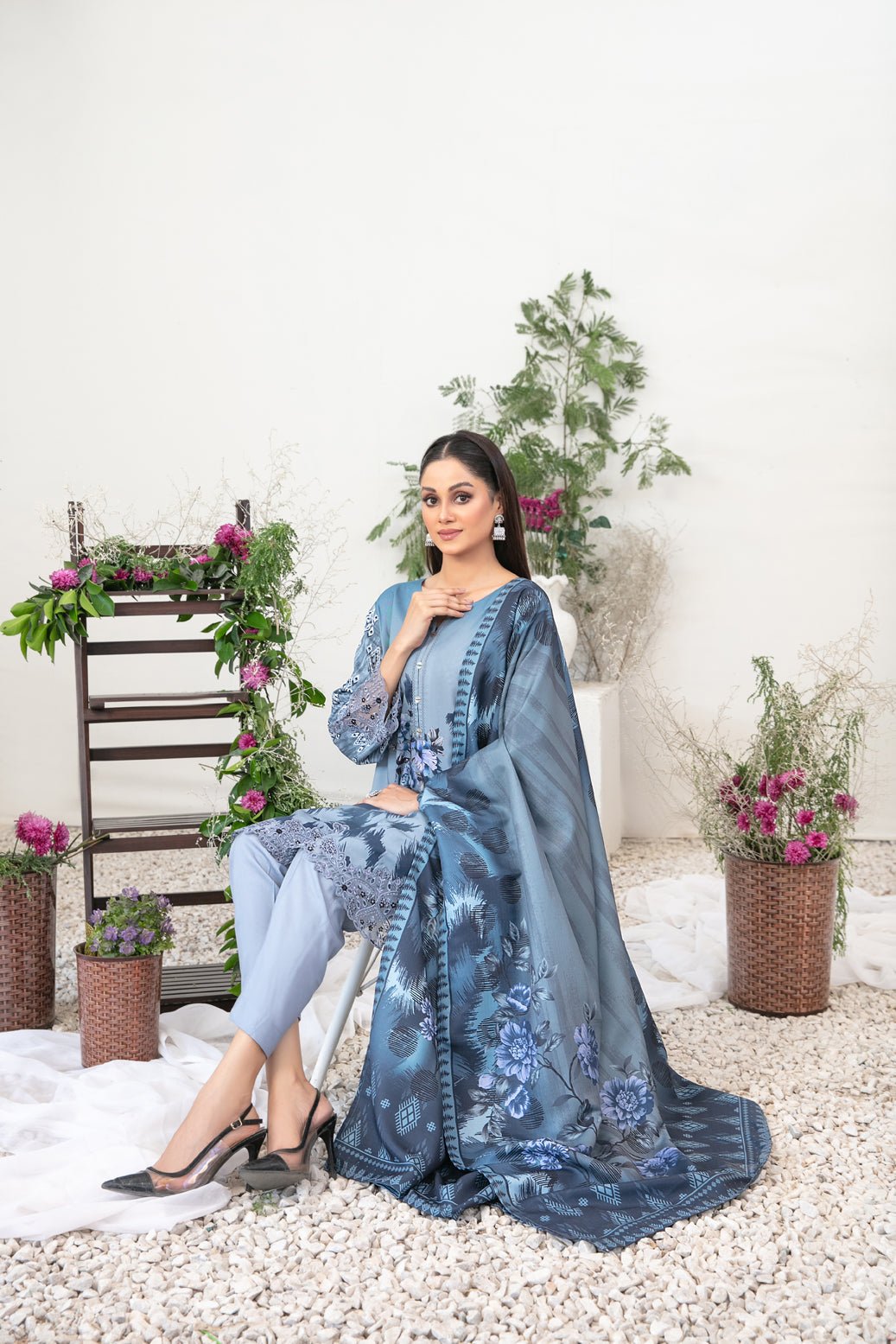 TAWAKAL suhaila New Arrival Designer Stitched Dress D - 3698 - Libaas Fabrics
