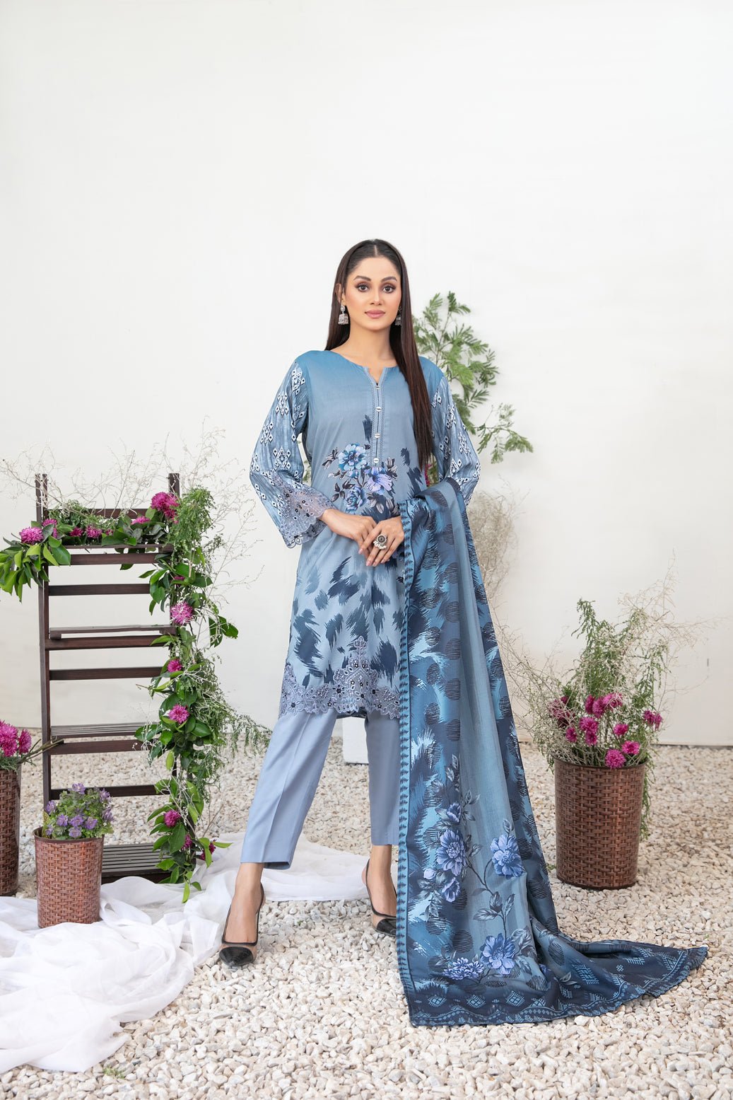 TAWAKAL suhaila New Arrival Designer Stitched Dress D - 3698 - Libaas Fabrics