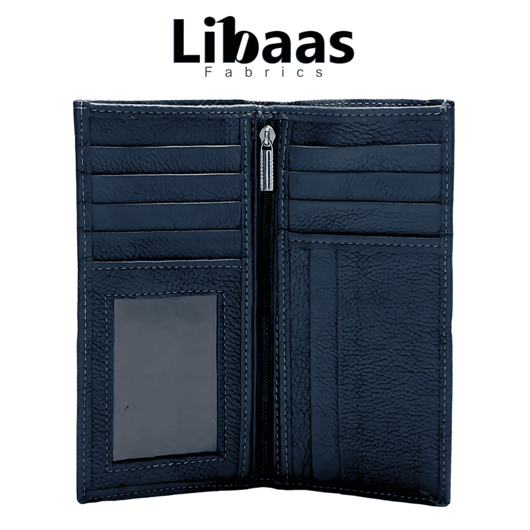Travel Wallet – Black Genuine Leather Organizer - Libaas Fabrics