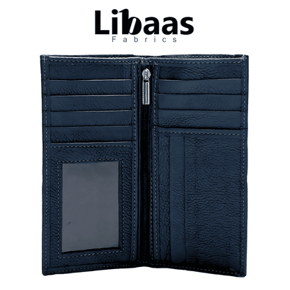 Travel Wallet – Black Genuine Leather Organizer - Libaas Fabrics