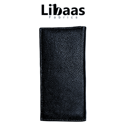 Travel Wallet – Black Genuine Leather Organizer - Libaas Fabrics