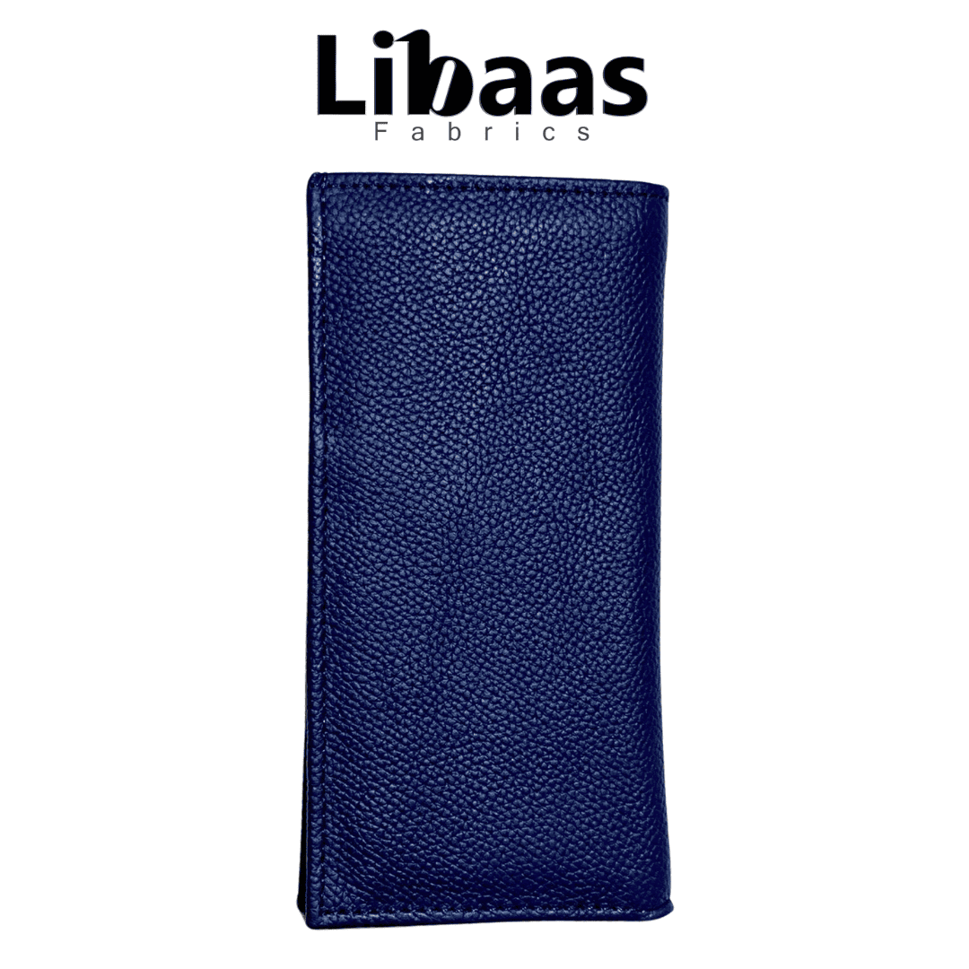 Travel Wallet – Blue Genuine Leather Organizer - Libaas Fabrics