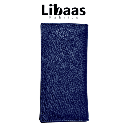 Travel Wallet – Blue Genuine Leather Organizer - Libaas Fabrics