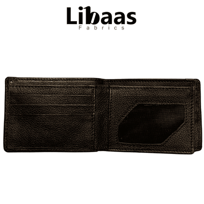 UK5 Wallet – Dark Brown | Slim Bi - Fold with Card & ID Slot - Libaas Fabrics