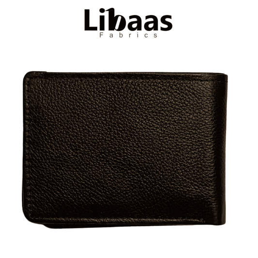 UK5 Wallet – Dark Brown | Slim Bi - Fold with Card & ID Slot - Libaas Fabrics