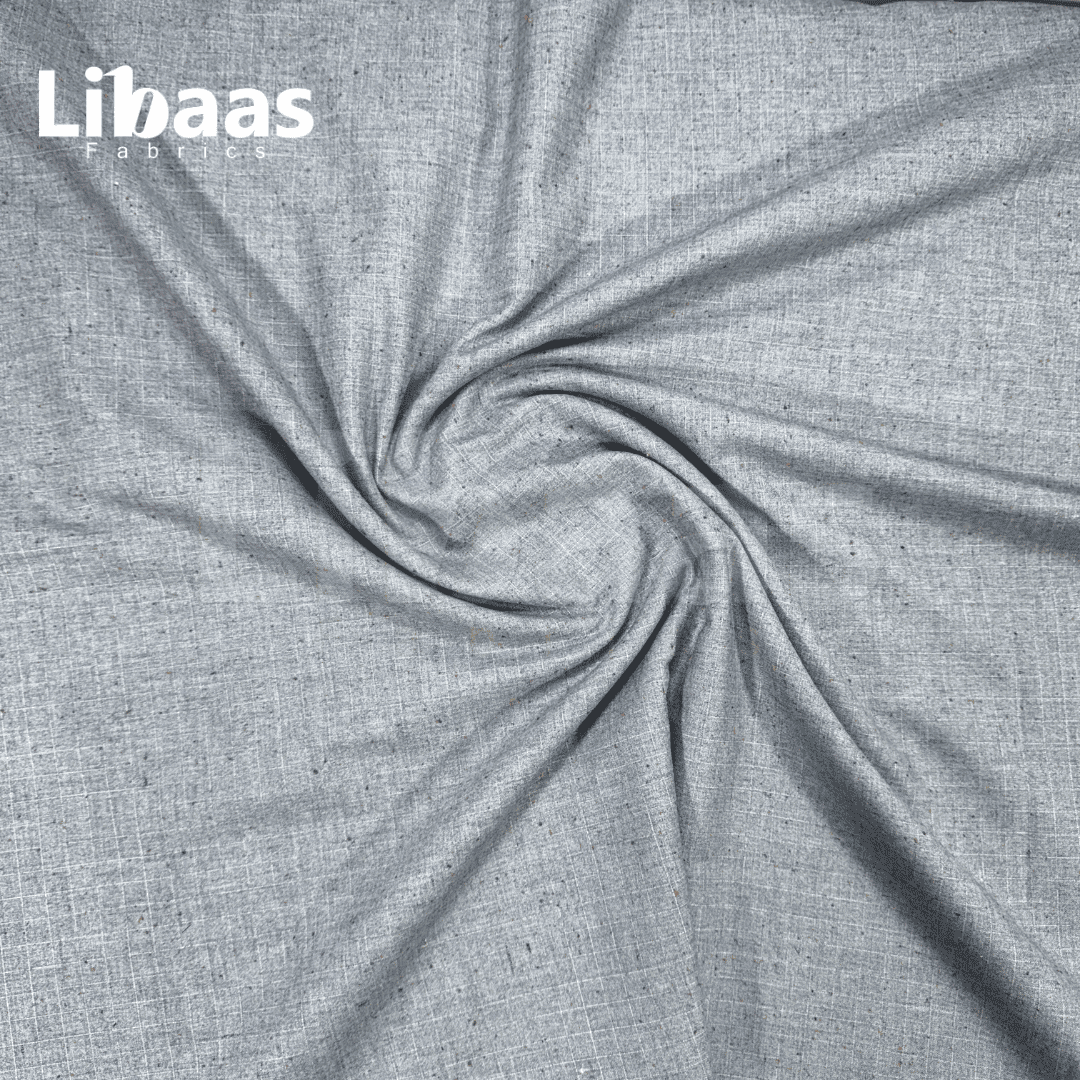 Ultimate High Twist Blend Kashmiri Wool – Glacier Speckle Gray (Premium Imported) - Libaas Fabrics