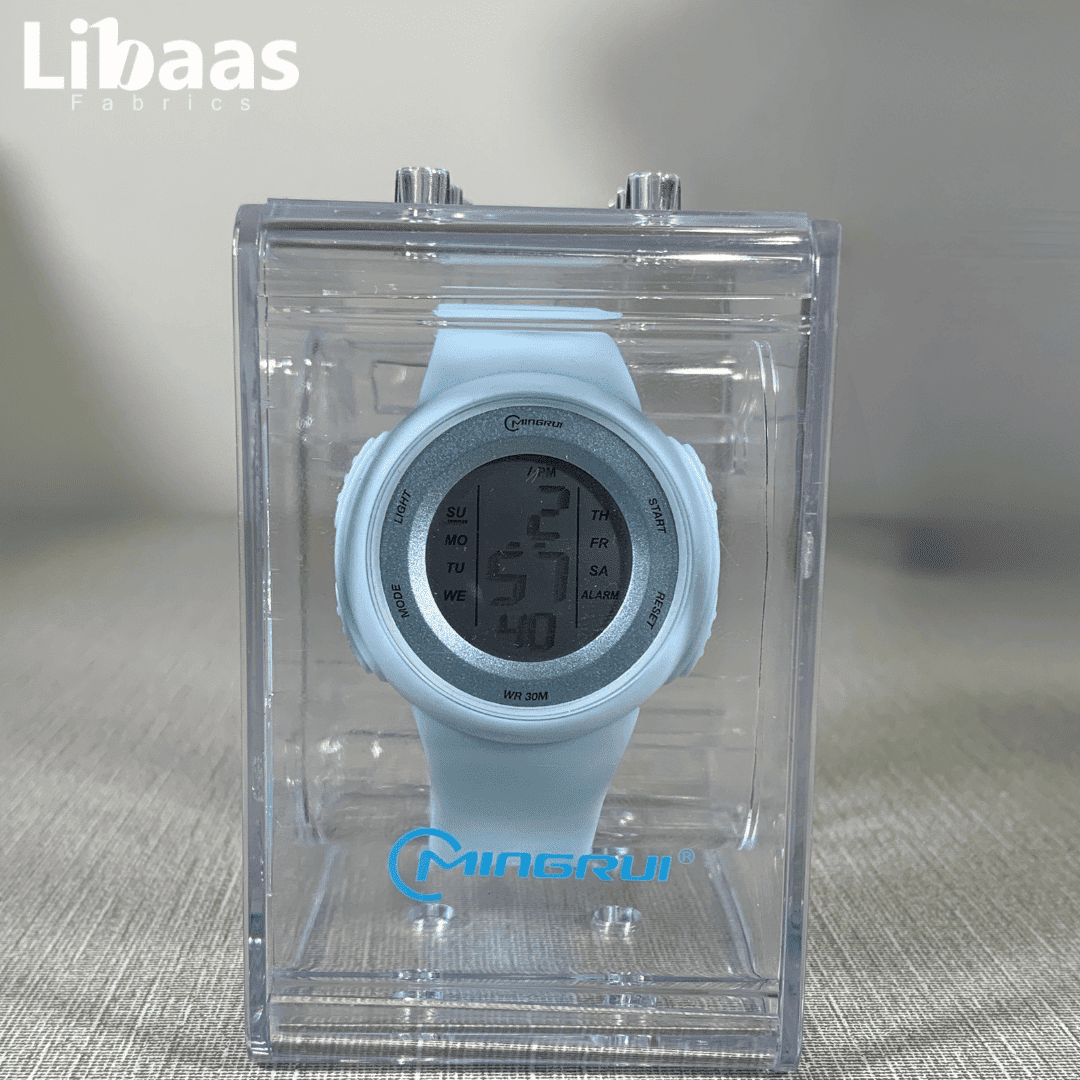 White & Silver Digital Watch - Libaas Fabrics